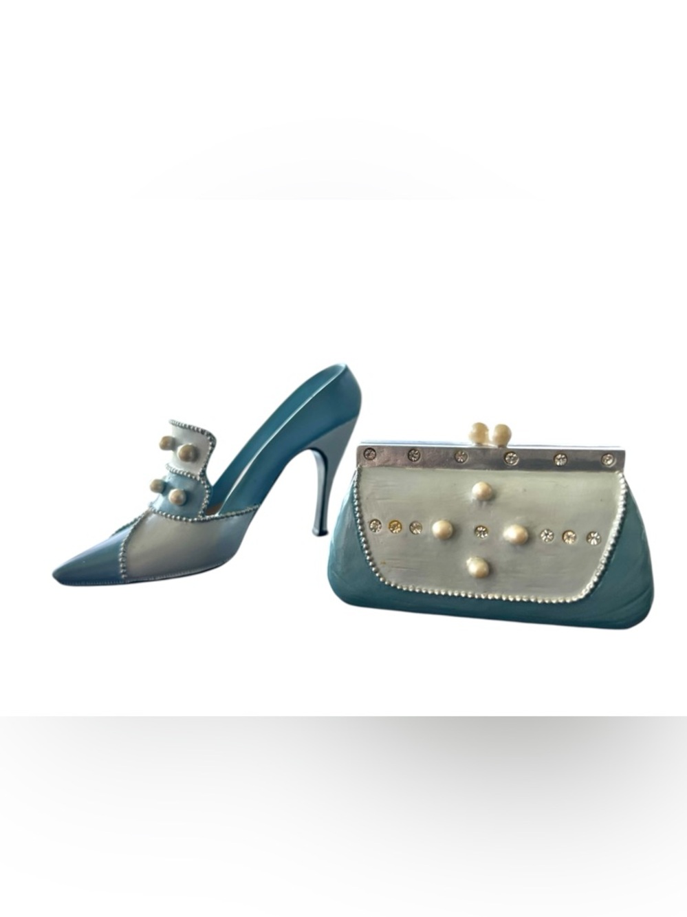 Avon Collectibles “All Dressed Up” Miniature Shoe & Handbag Set